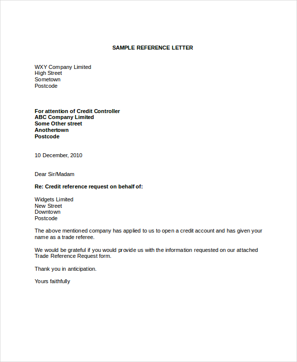 Reference Letter - 12+ Free Word, PDF Documents Download