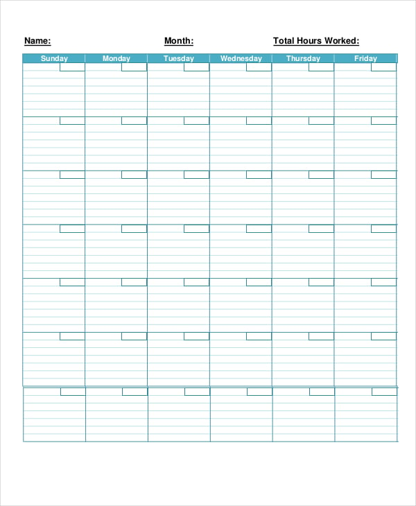 Blank Calendar Template - 11+ Free Word, Excel, PDF Documents Download