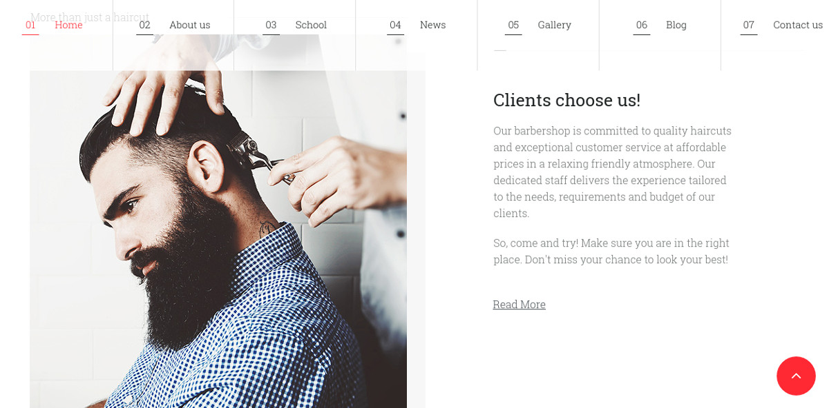 hair salon responsive moto cms website template