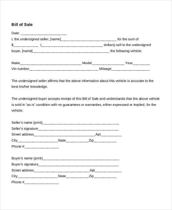 assignment bill of sale