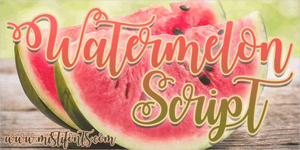 watermelon script font