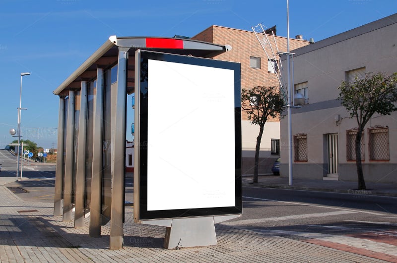 residential zone bus stop billboardbillboard