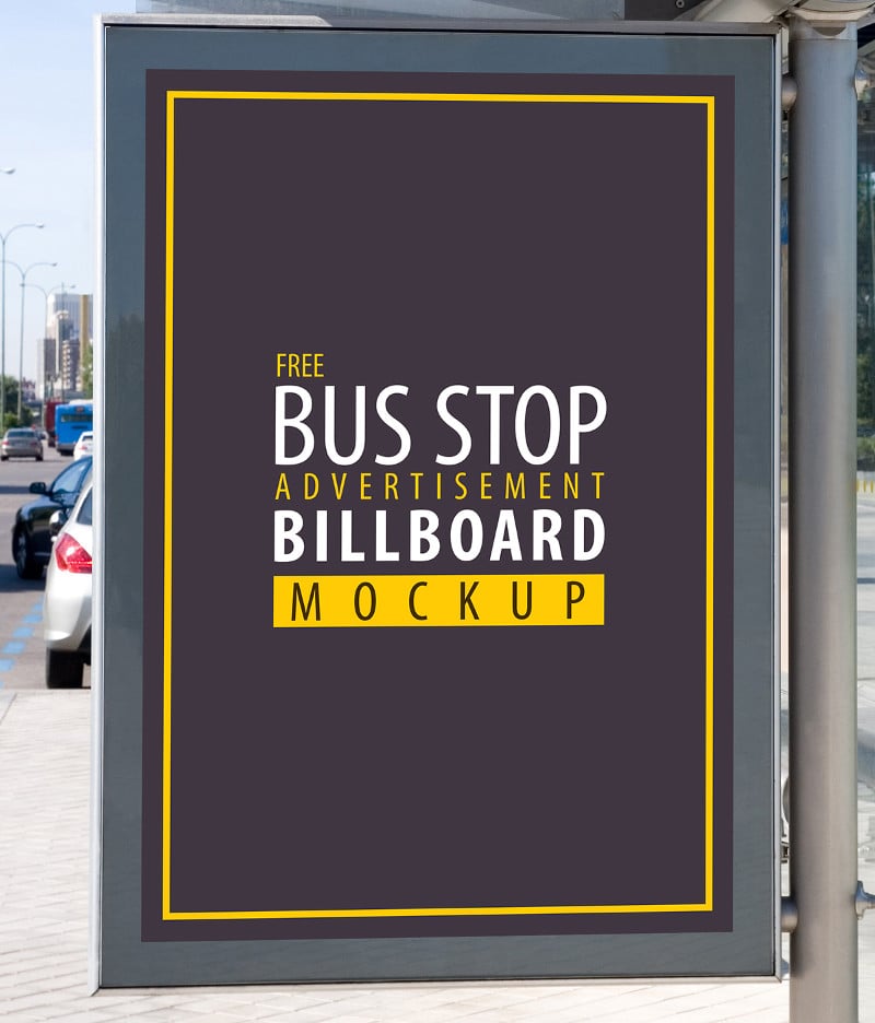 free advertisement bus stop bilboard