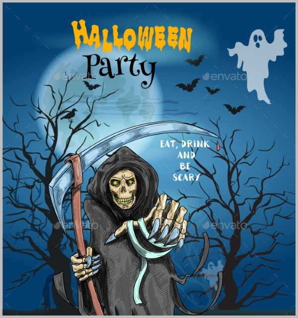 halloween party invitation card