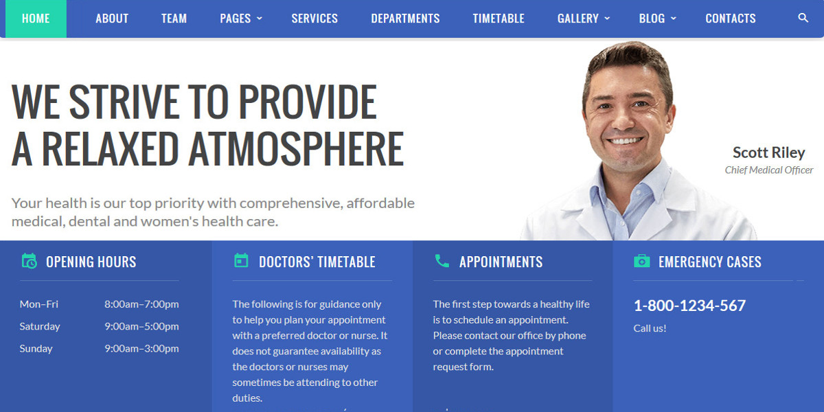 medical responsive css website template