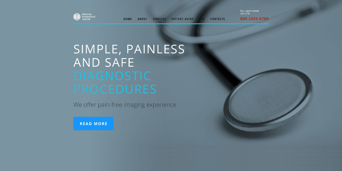 medical diagnostic center html website template