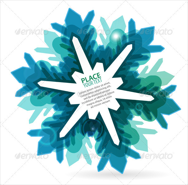 abstract christmas colorful template with snowflake
