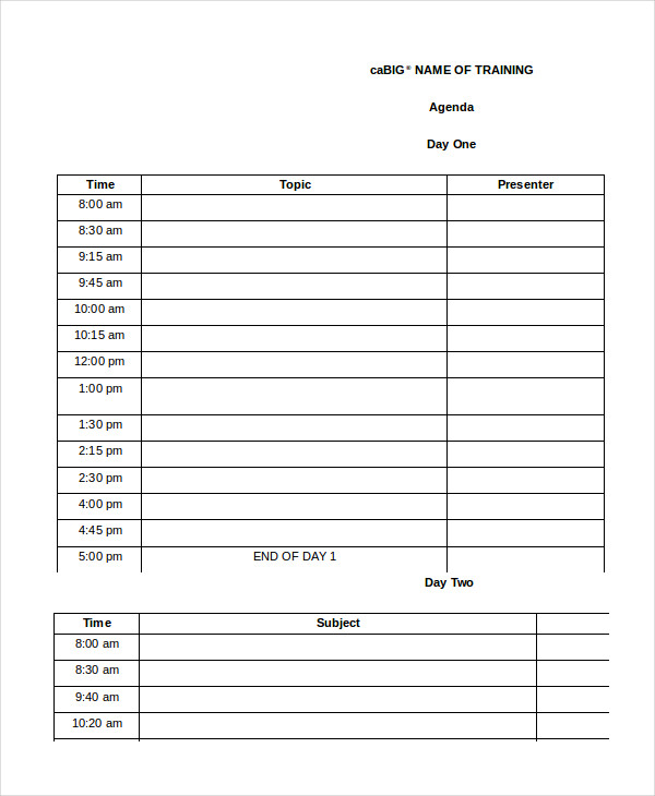 Word Agenda Template - 6+ Free Word Documents Download