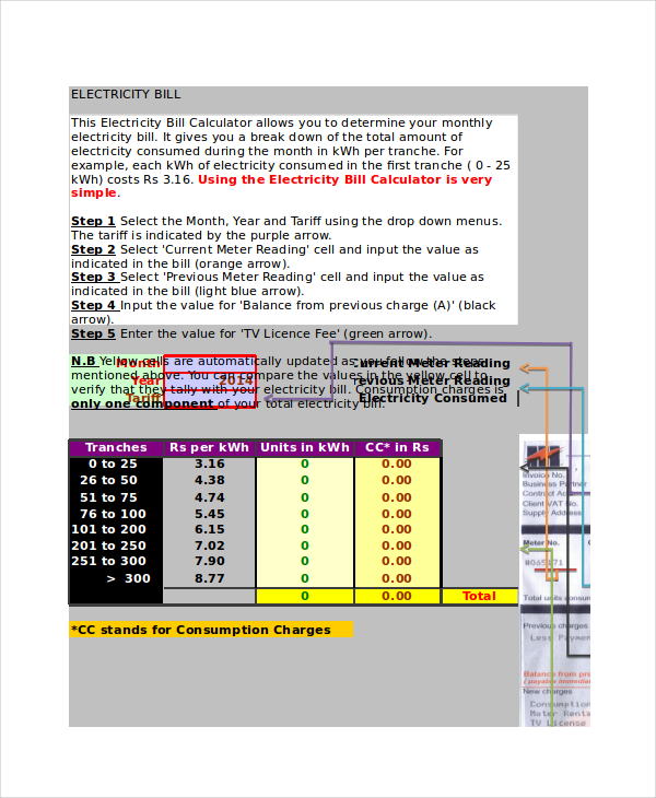 Excel Bill Template - 14+ Free Excel Documents Download ...