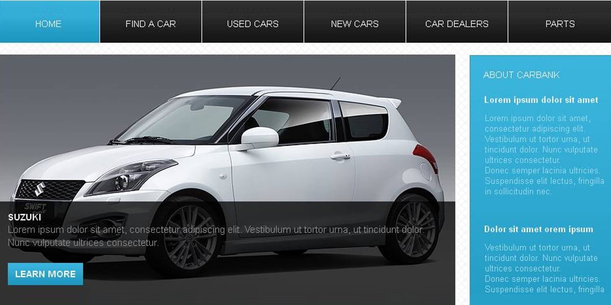 car dealer moto cms html website template