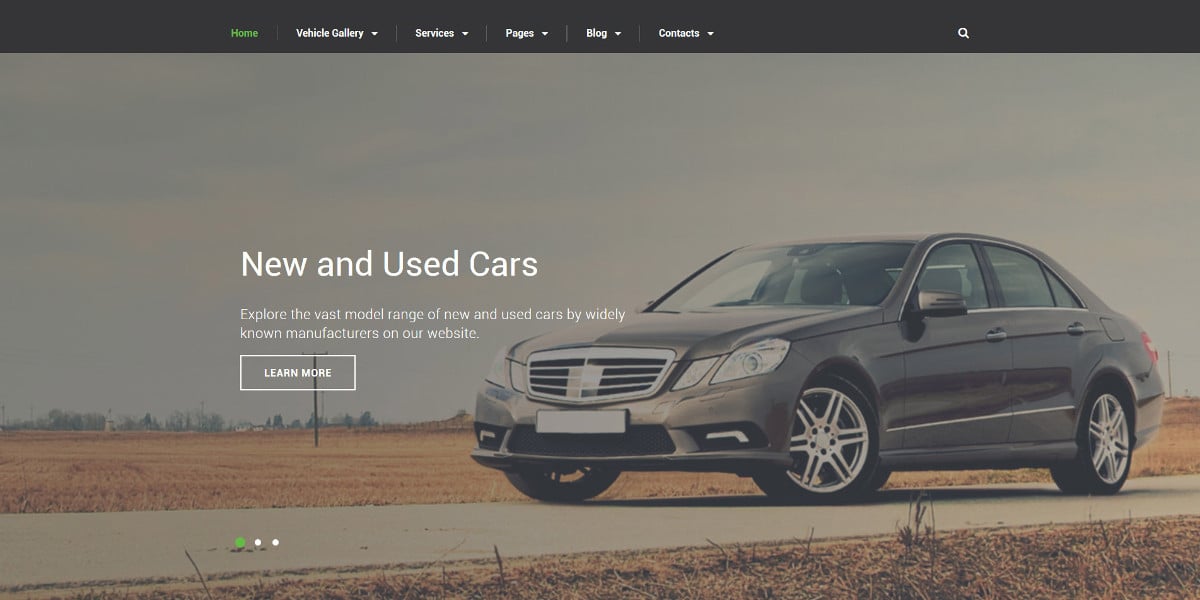 car dealer bootstrap website template