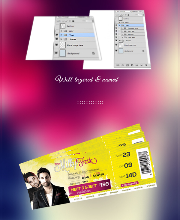 concert ticket template