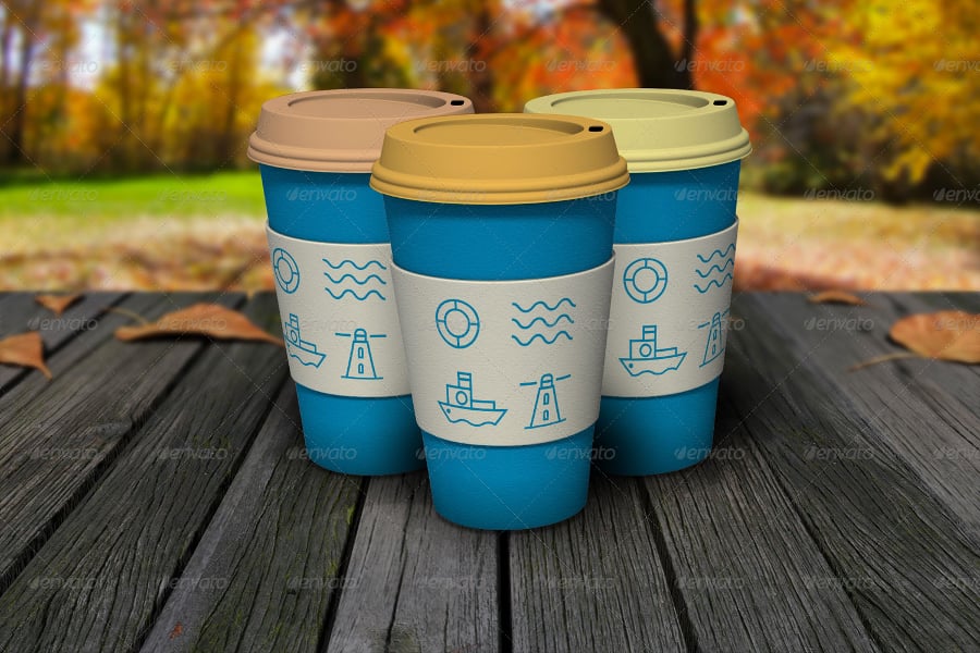 natural background coffe cup mockup