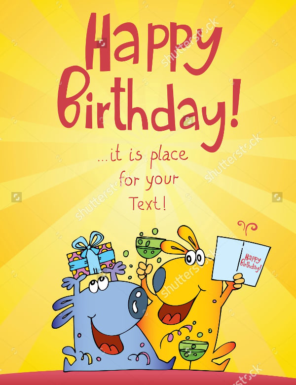 funny characters birthday card