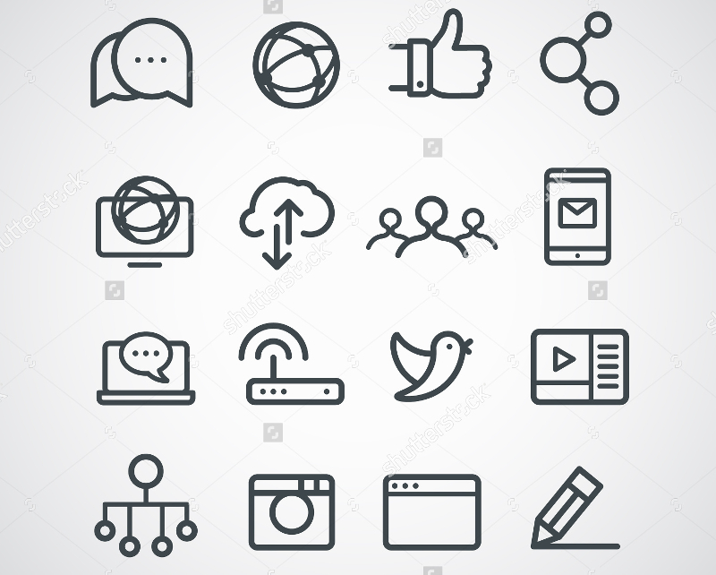 social media icons collection