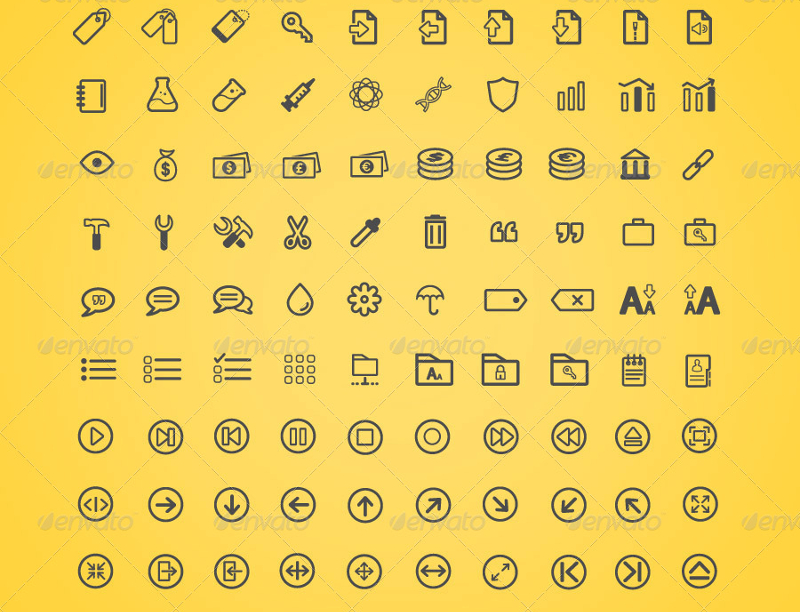 20+ Simple Line Icons