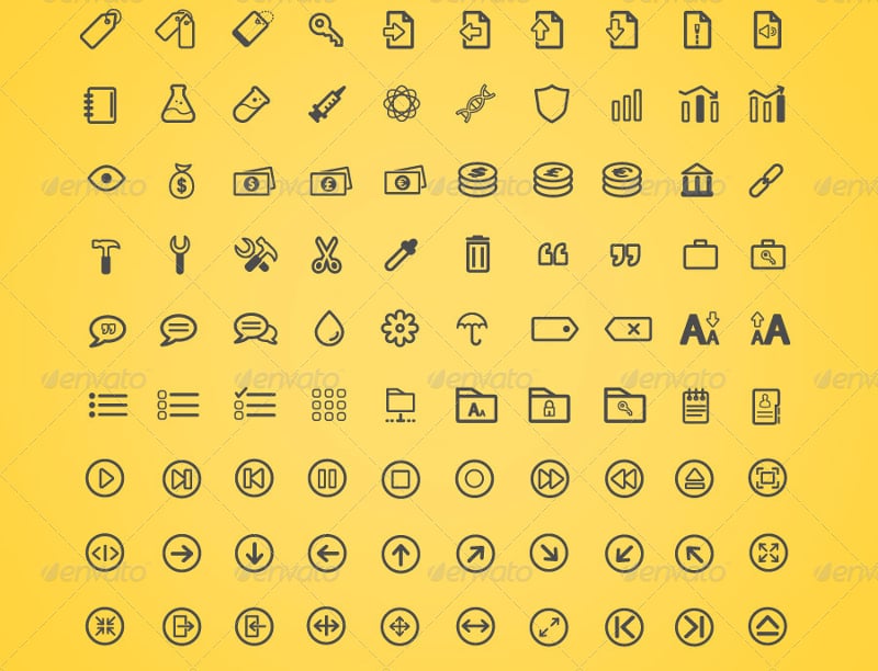20+ Simple Line Icons