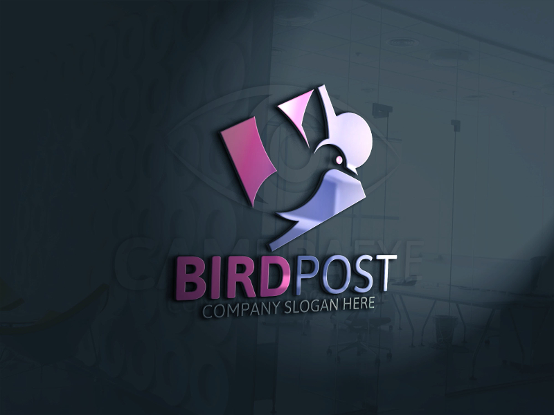 clean bird logo design