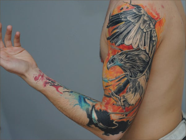 phoenix %e2%80%93 watercolor tattoo
