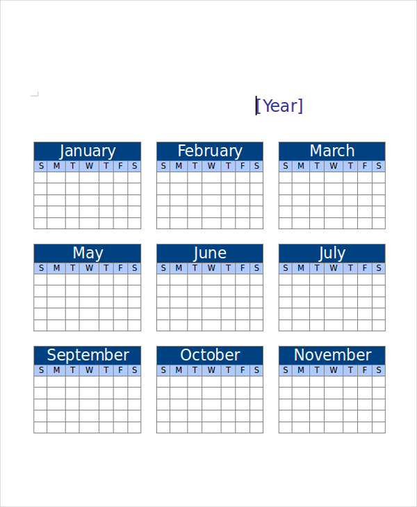 Printable Calendars -18+ Free PSD, Vector, AI, PDF, Word Document Downloads