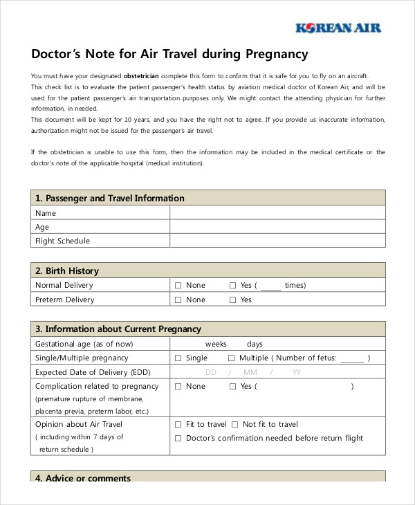 Doctors Note Template 8+ Free Word, PDF Documents Download