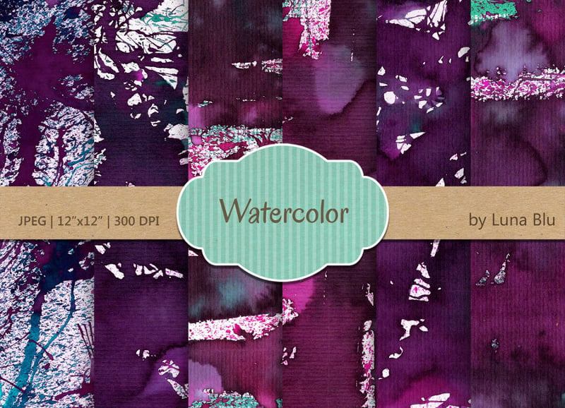 purple turquoise watercolor texture