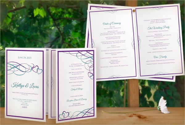 diy printable wedding program template