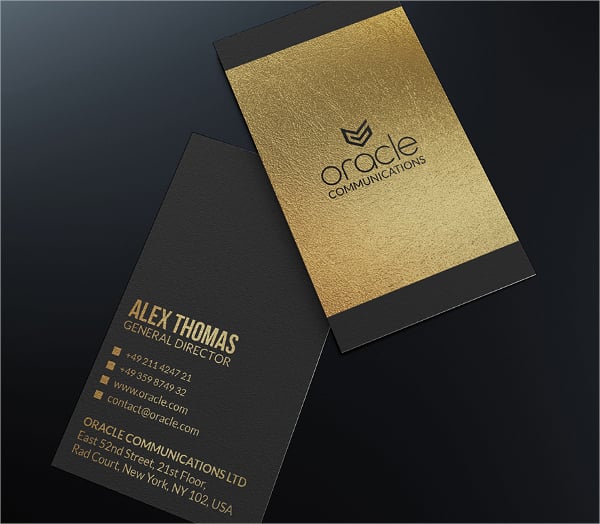 premium gold and black business card