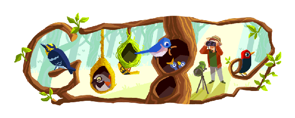 animated birds google doodle