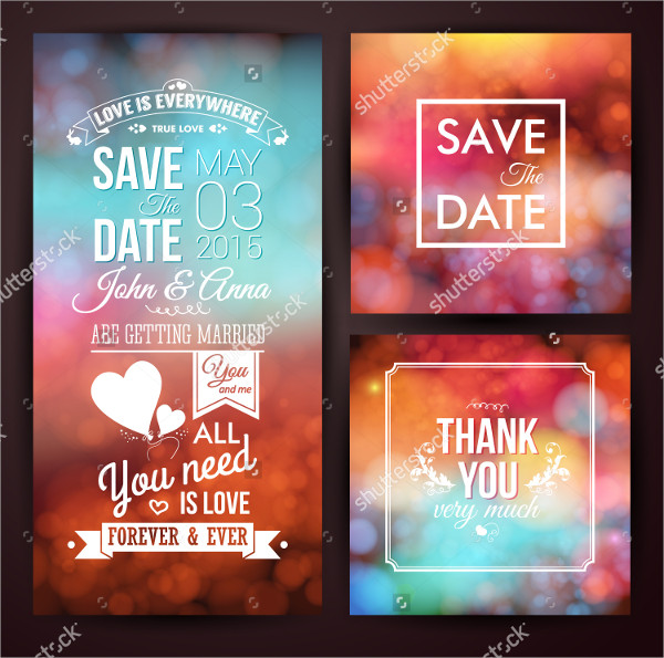 save the date wedding thank you card