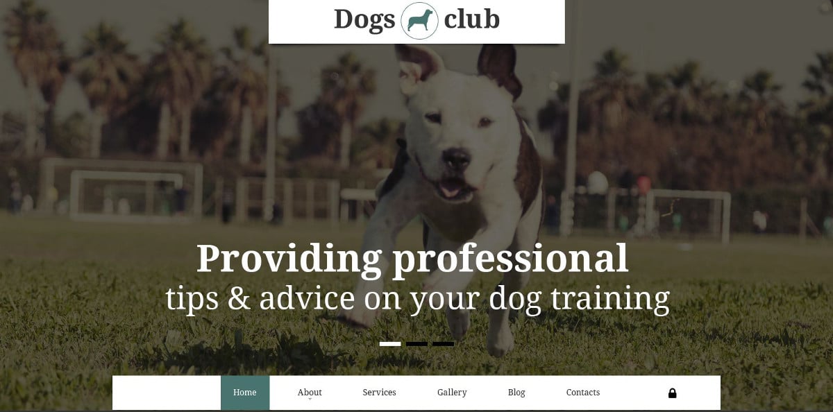 dogs club joomla template for professional training
