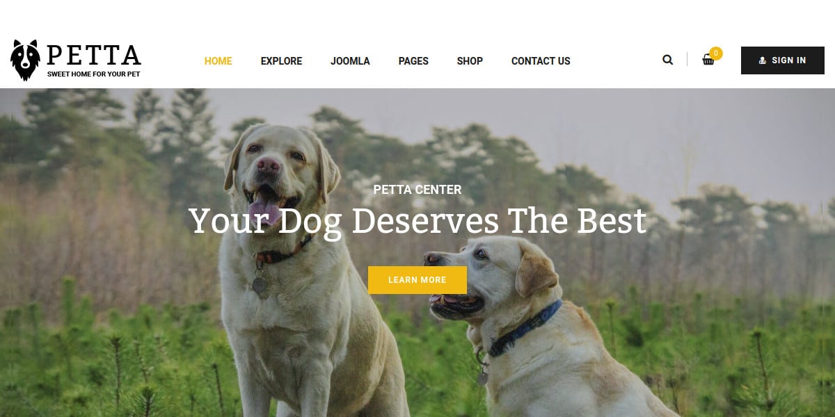 responsive joomla pet care service template
