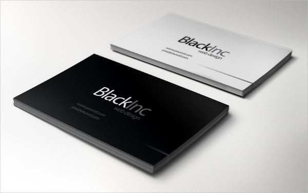 black colored inc free business card