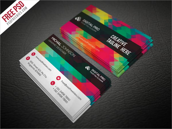creative multicolor business card template free