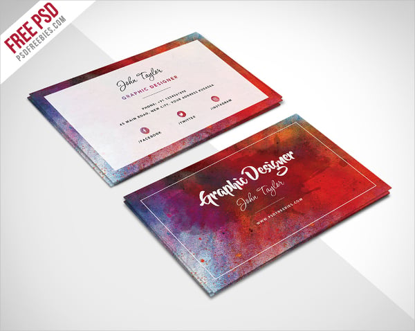 free abstract business card psd template