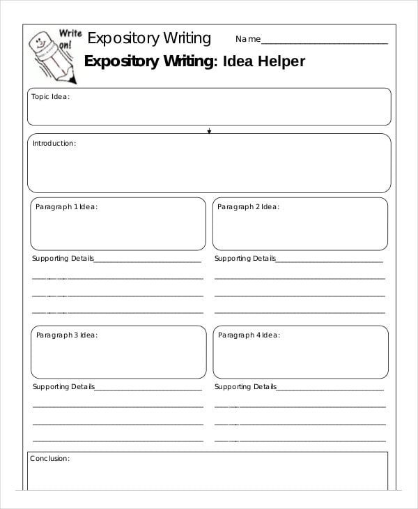 Expository essay template