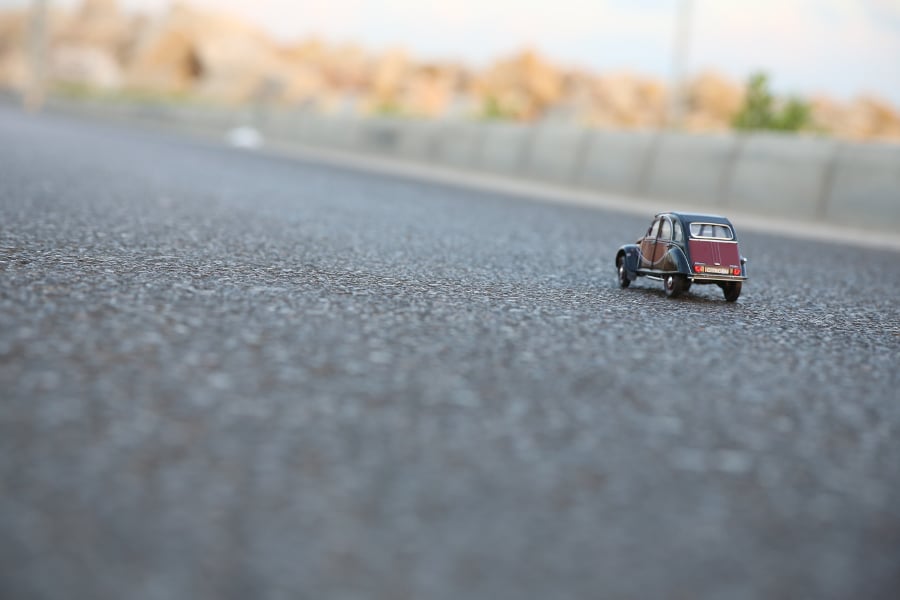 miniature art of car photography