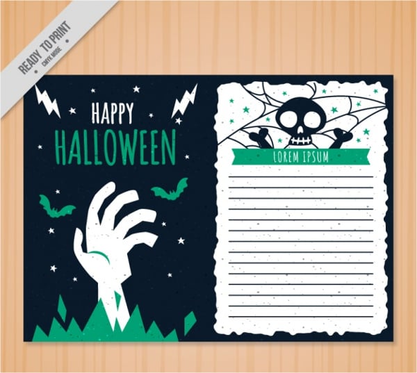 halloween greeting card template