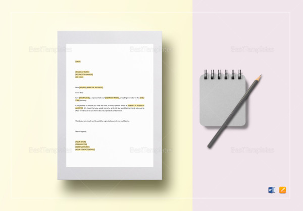business introduction letter template