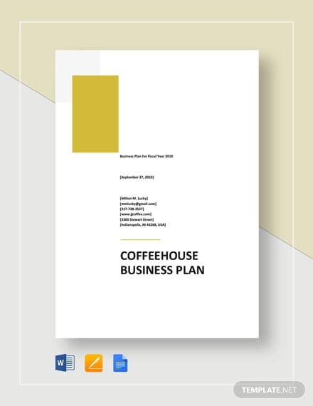business plan for cafe free template