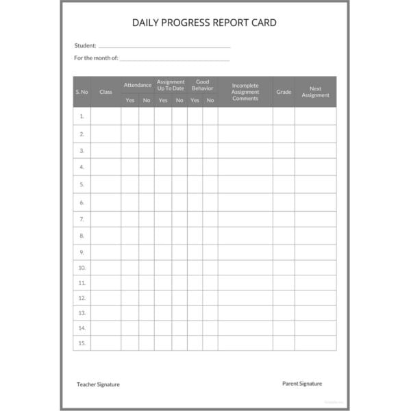 daily-progress-report-card