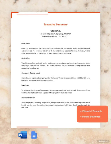 36+ Executive Summary Templates