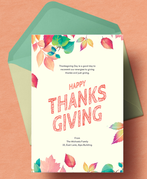 free thanksgiving card template