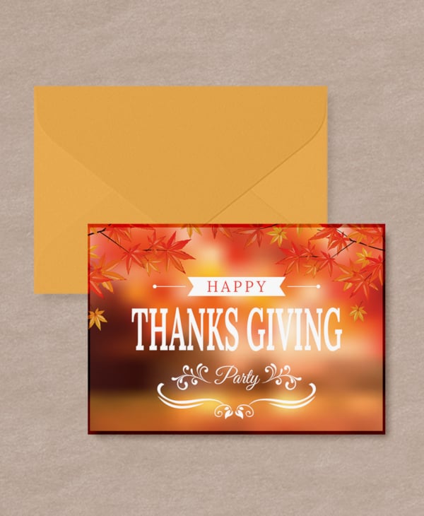 happy thanksgiving greeting card