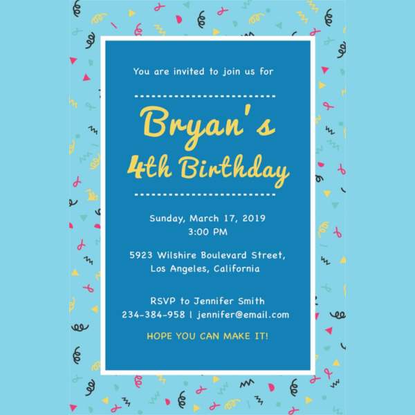 22+ Beautiful Kids Birthday Invitations - Free PSD, EPS, Vector Format ...