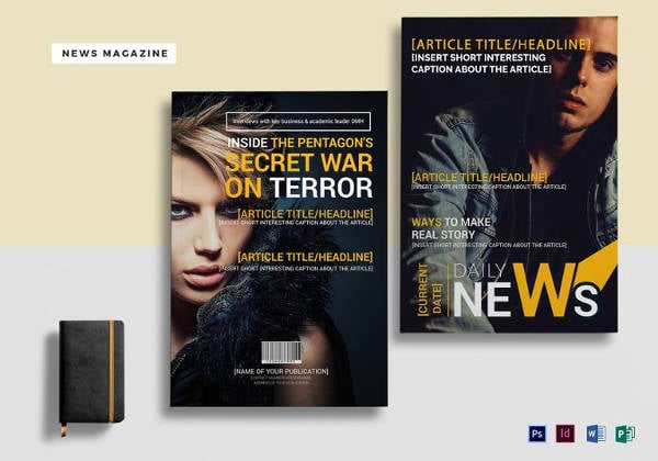 news magazine template in indesign
