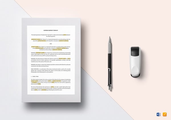 simple-catering-contract-template