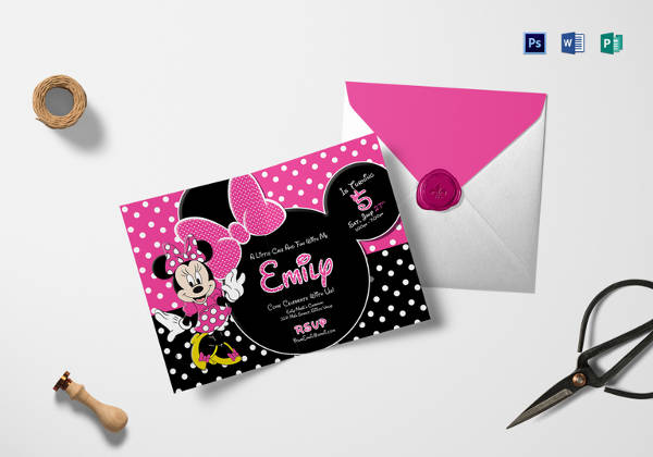 special minnie mouse birthday invitation template
