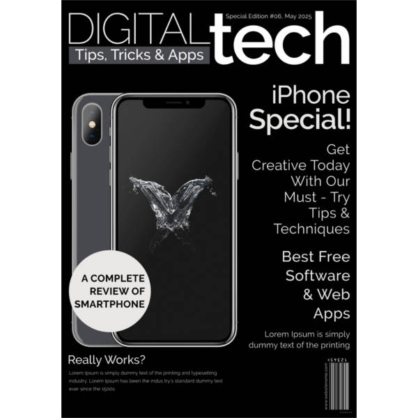technology magazine cover page template