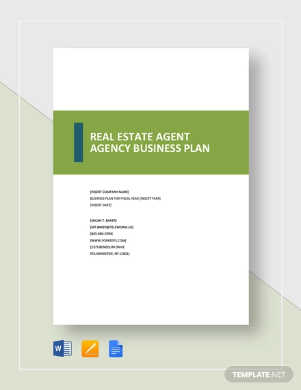 new real estate agent business plan pdf